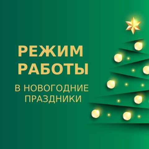 Режим работы в период новогодних праздников 2025