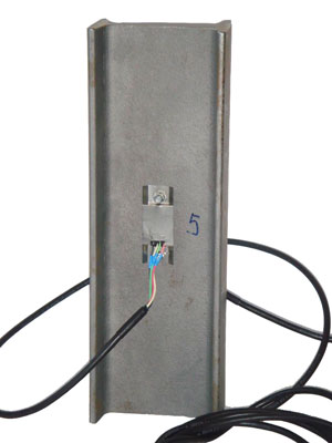 Пакетированные тензорезисторы. Пример установки съемного тензометра на двутавр №10.